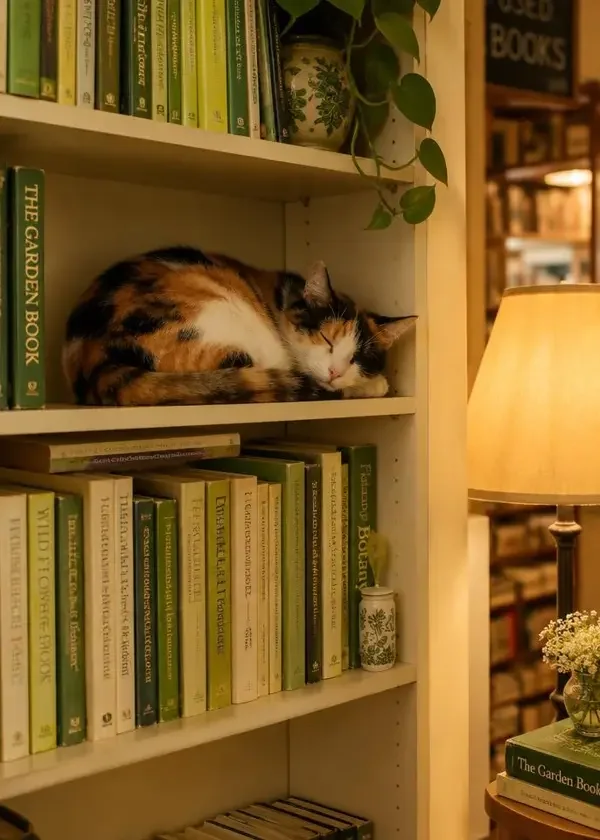《书店的猫》封面 - 成人在线短片｜动画、治愈2024